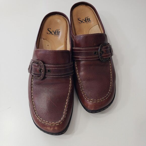 Sofft Women's Brown Leather Clogs / Mules, Size 8 M - Picture 8 of 8
